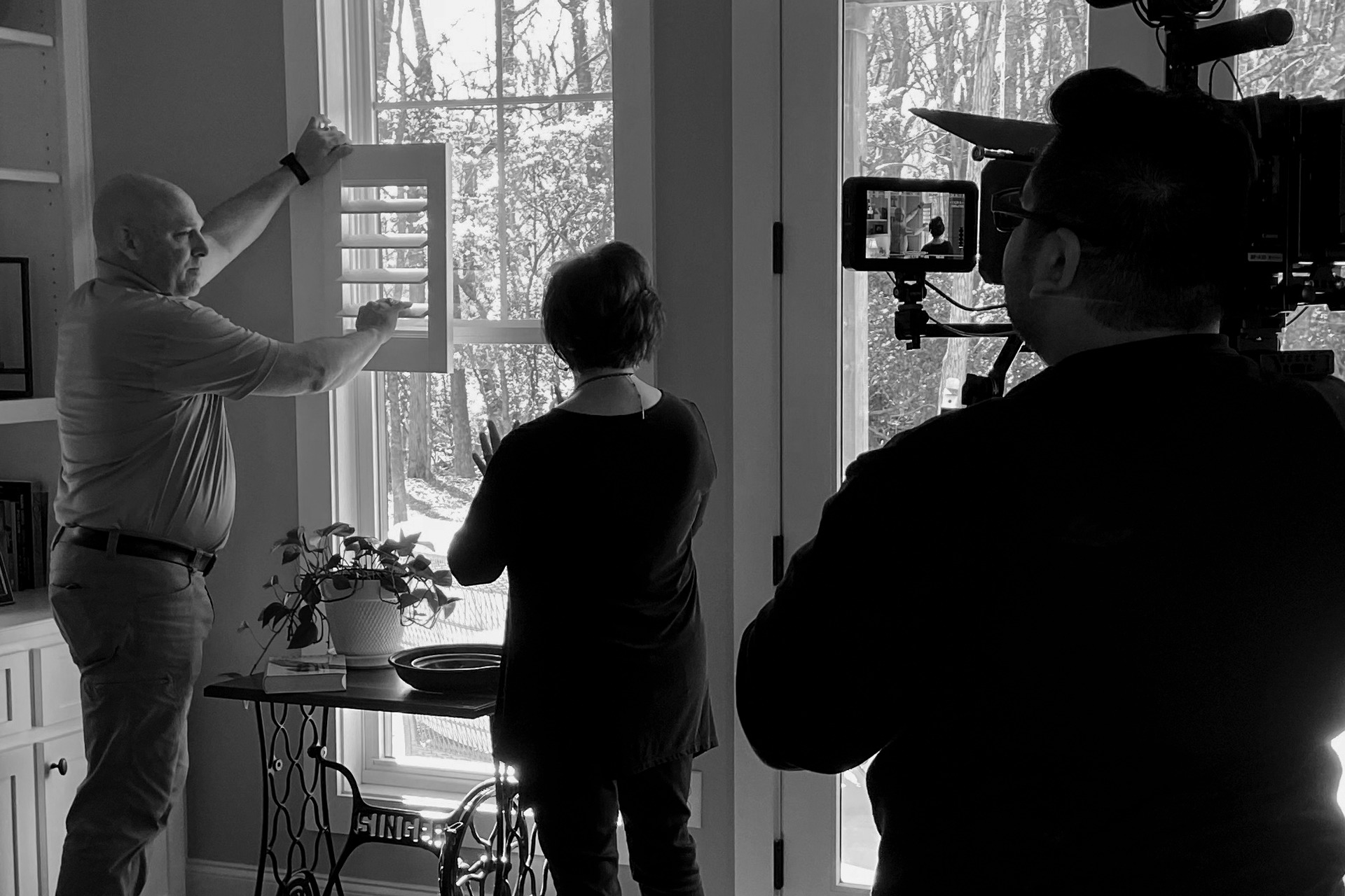 Bindra Productions filming a brand video and customer story for Budget Blinds in Orlando, Florida